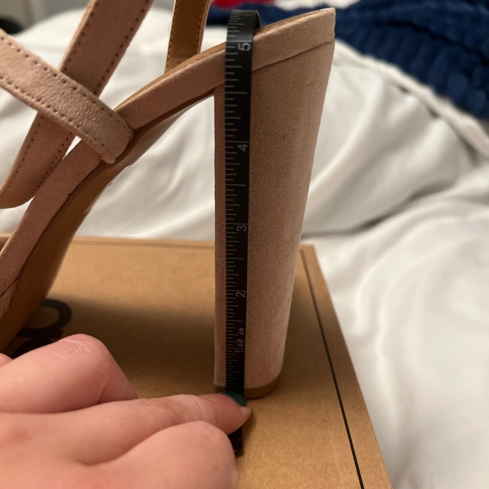 ASOS Platform Heels | 5 in heel / 1 in platform | beige suede | Size 10 US - Picture 9 of 10